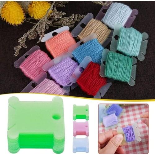 20PCS Embroidery Thread holder Floss Craft Bobbin Cross Stitch Storage Holder Plastic Sewing Thread Board Card Thread Organizer