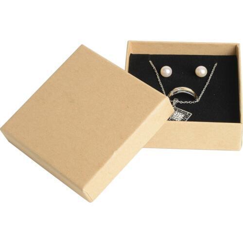 Hot New Hot Sale High-end 6pcs/lot 9*9*3cm Necklace Earring Ring Set Kraft Paper Box Jewelry Gift Valentines Birthday Gifts