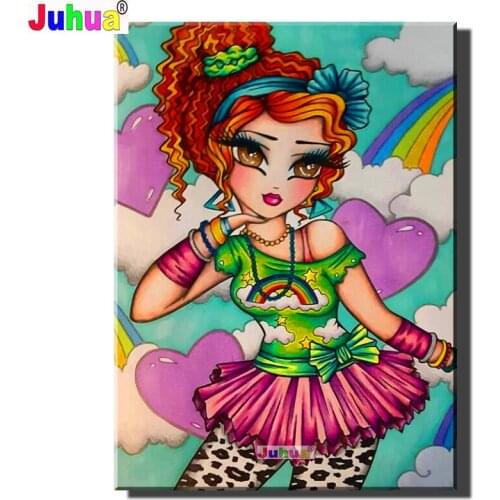 Multicolour Big Eyes 5D Diamond Embroidery DIY full circle/square diamond painting cross stitch Diamond Mosaic Cartoon Girl