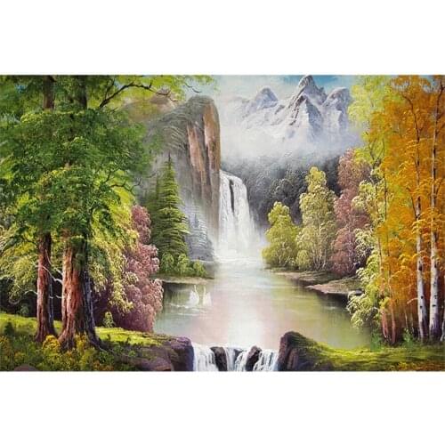 Canvas Size 5D Diy Diamond Painting Cross Stitch Kit Diamond Mosaic Embroidery " Landscape " Painting Square/Round Drill Gift