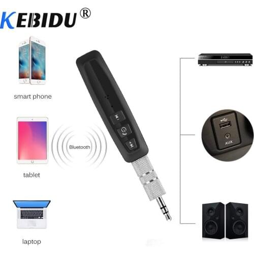 Kebidu Wireless Bluetooth Receiver Car Mobile Audio Compact And Lightweight Adapter 3.5mm Car MP3 Player Bluethooth Transmiter