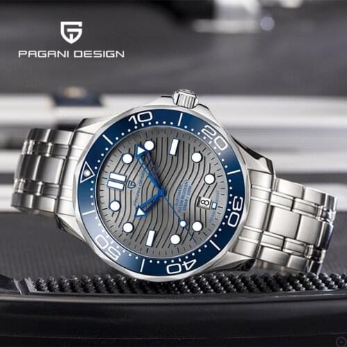 PAGANI DESIGN Top 2021 Brand Mens Mechanical Automatic Watch Stainless Steel Fitness Sports Waterproof 100M Luminous Japan NH35