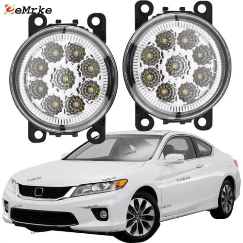 EEMRKE 2 PCS Car-Styling for Honda Accord Cpe Coupe 2013 2014 2015 9-Pieces Led Fog Lights H11 12V Front Bumper Light