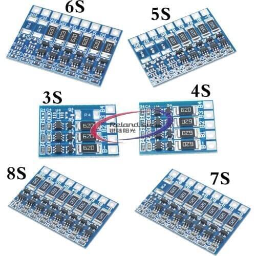 5S 21V 4.2V Balance Function Protection Board 68mA 5S Li-ion Lipo Battery Lithium 18650 Batteries Balanced 3S 4S 5S 6S 7S 8S