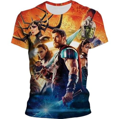 New Marvel Men Women Children Fashion Short Sleeve The Avengers Thor T Shirt 3D Printed T-shirt Summer Short Sleeve Tops Tee