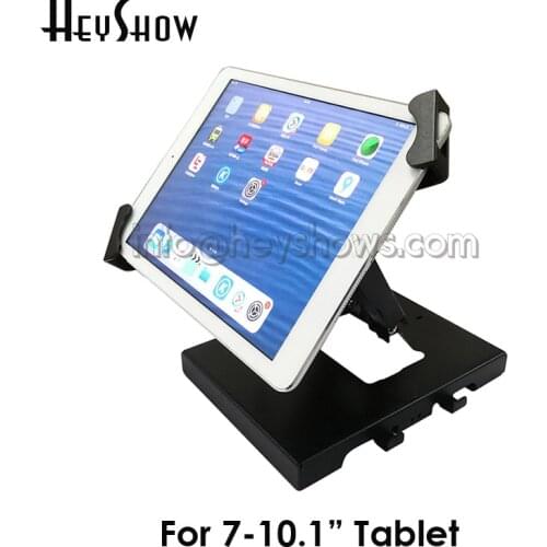 IPad Display Stand Holder Clamp Adjustable Tablet Security Enclosure Claw Flexible Gripper Lock With Keys For 7-10" Tablet