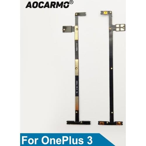 Aocarmo Power On/Off Side Keys Switch Volume Button Flex Cable For OnePlus 3 A3000 1+3 Repair Replacement