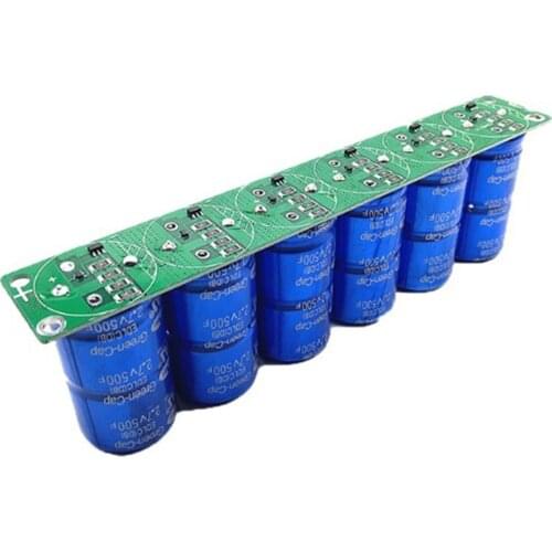 Farad Capacitor 2.7V 500F 6 Pcs/1 Set Super Capacitance With Protection Board Automotive Capacitors