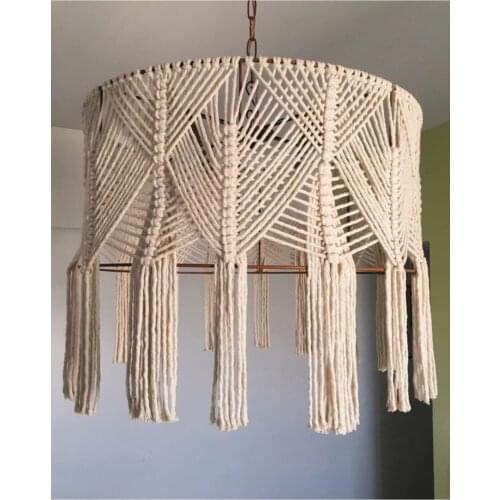 Handcrafted Cotton Thread Macrame Chandelier