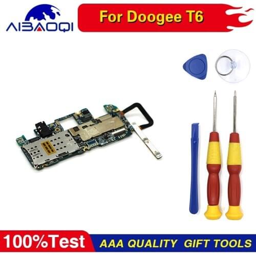 Mainboard 2G+16G ROM Motherboard Flex Cable Board for Doogee T6 5.5Inch MT6735 Quad Core HD 1280x720 Replacement Parts FreeTools