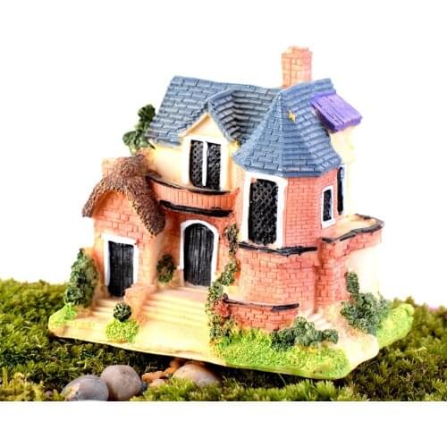 Mini Castle Fairy Garden Miniatures Castles Terrarium Figurines Garden Decoration Miniature House Villa Woodland Fairy Figurines