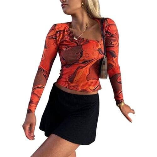 Xingqing Trendy Printed Comfy Women Tshirts Casual Streetwear Crop Top Y2k Skinny Shirt Girl Sweet Chic Tees Harajuku Tops