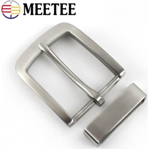 1/3Sets 40mm Men Belt Buckles Stainless Steel Metal Pin Buckle For Belt 38-39mm DIY Hebillas Para Cinturones Hombre KY954