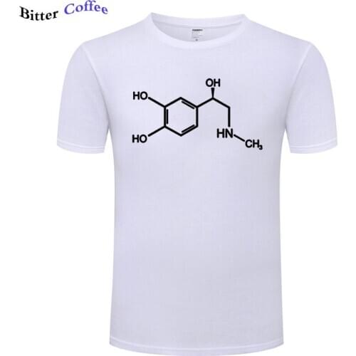 2021 New Adrenaline Molecular Formula T-Shirt Men Tops Summer Style Short Sleeve Men Funny Epinephrine O neck Tee Tops Plus size