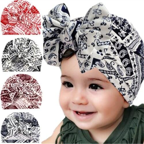 Newborn Round Knot Bows Baby Flower Headbands Toddler Dounts Headband,Ribbed Turban Hats Babes Caps for Girls Hair Accessories