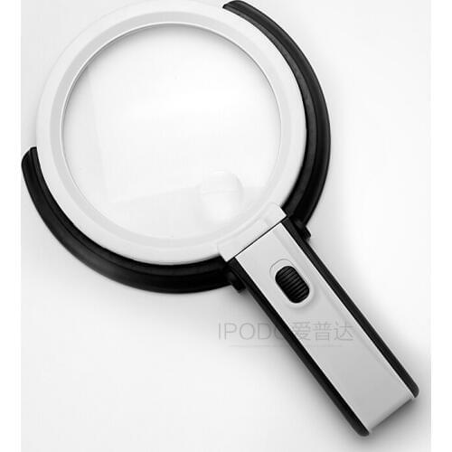 Plug-in folding table magnifier 6 times 10 times with LED lamp reading electronic inspection sculpture maintenance