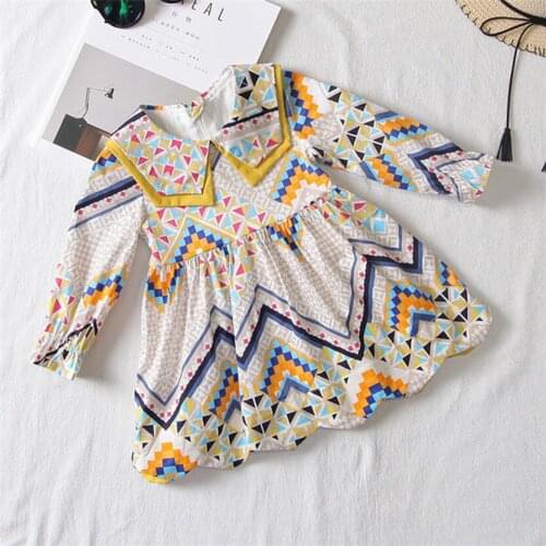 Girls dress spring and autumn 2019 new small and medium girls cotton baby kid dress