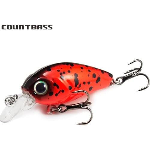 35mm 4.3g Crank bait Hard Plastic Fishing Lures, Countbass Wobbler Freshwater Crappie Fishing Baits
