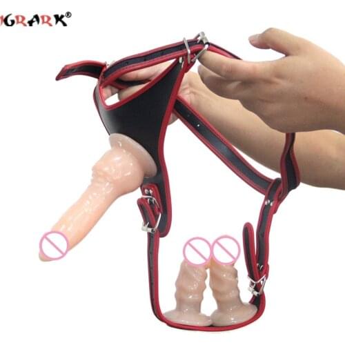 Strap-on Double Dildo Belt Sex Toys for Women 18 Plus Adults Lesbian Couples Gay Masturbator Strapon for Two m/f