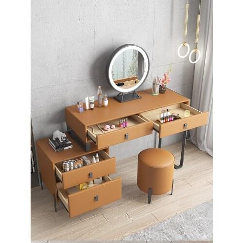 Italian light luxury make-up desk network red wind small family dresser bedroom simple one with LED light storage cabinet