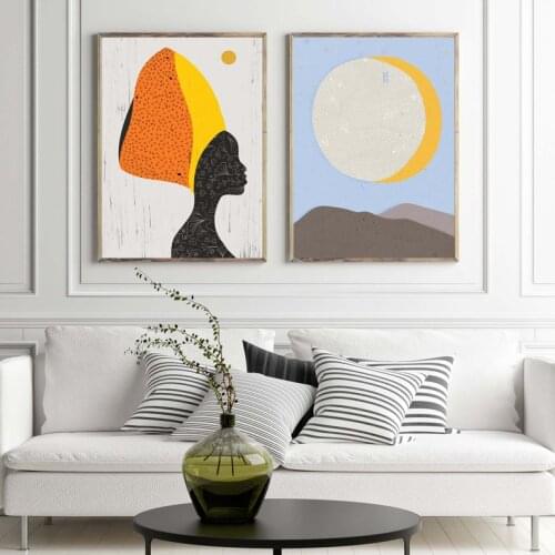 Modern African American Women Wall Art Canvas Painting Picture Poster and Print Gallery Home Decor No Frame