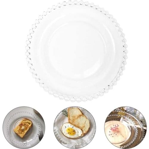 ABSF Glass Dinner Plate Serving Platter Dish Glass Serving Dish Food Tray Party Platter for Fish Sushi Fruit Cheese