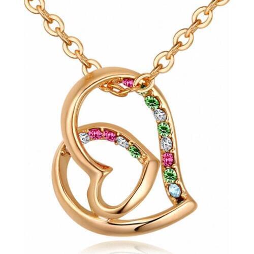 TRACYSWING 5 Colors Real Rose Gold Color Austrian Crystals Sweater pendant necklace for women monkey style #TW132122