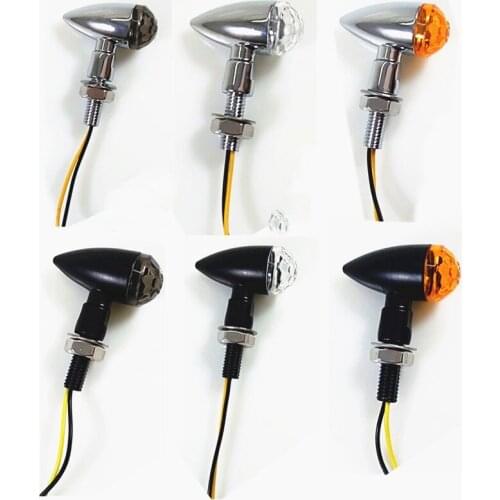 Universal Motorcycle 12V LED Bullet Style 8mm Turn Signal Light Bulb Cover For Harley 883 1200 Honda Yamaha Kawasaki Suzuki Bike