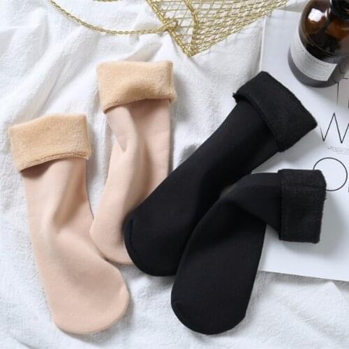 Winter Warm Socks Cotton Fabric Soft And Comfortable Ladies Christmas Winter Socks Ladies Warm Casual Sleep Snow Socks Mid-range