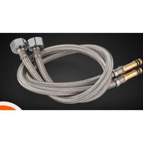 2pcs=1set 304 Stainless Steel G1/2" 60cm/80cm of Flexible Cold / Hot mixer Faucet Water supply pipe Hoses bathroom parts