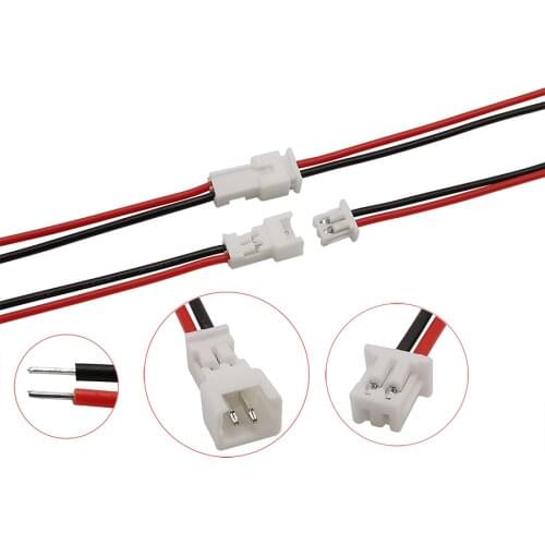 20Pair 1.25mm Micro JST Wire Cable Connector JST PH 1.25mm 2 Pin Micro Male Female Connector Jack Plug Connectors 15CM Wires