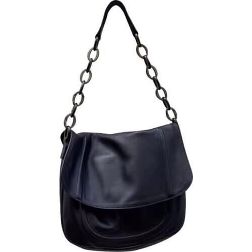 2020 new fashion one shoulder bag ladies chain commuter solid color handbag retro casual diagonal bag