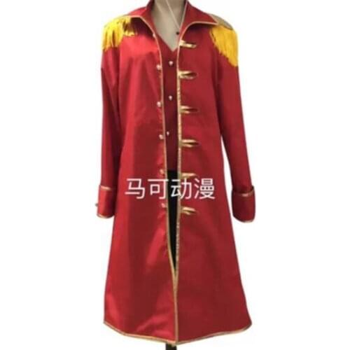 2021 One Piece Cosplay New World Monkey D. Luffy Cosplay Red Coat Costume Jacket Red Cape Uniform Halloween Carnival Cosplay Cos