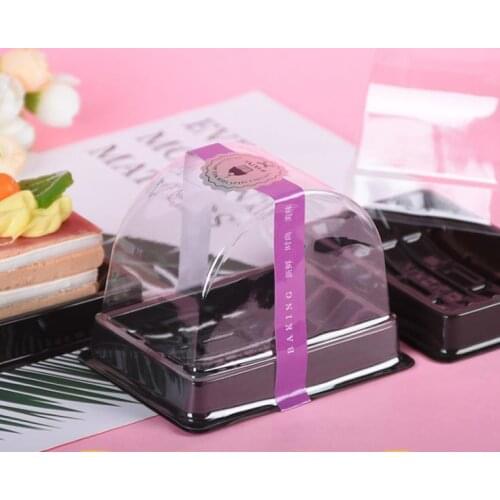 500pcs Clear Cupcake Packaging Box Wedding Cake Favor Boxes For Cheesecake Box Container Party Decoration SN3732