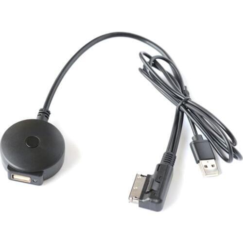 New Car Bluetooth AUX Receiver Cable with USB Adapter for VW Audi A4 A5 A6 Q5 Q7 S4 S5 Audio Media Input AMI MDI Interface