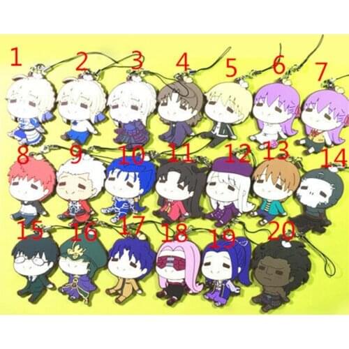 FGO Fate Grand Order Gilgamesh Angra Mainyu Alter Rubber Keychain Keyring wallet phone mobile chain creative key belt hook