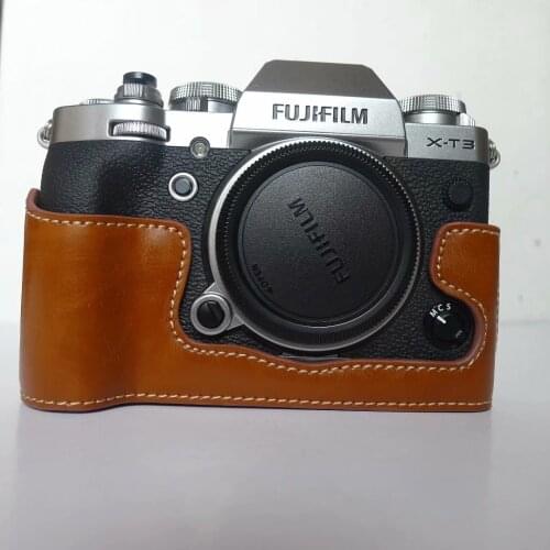 Camera Bag Case For Fufijilm X-T3 XT3 XT2 XT-2 XT1 XT1 XT-1 XT4 PU Leather Half Body Set Cover With Battery Opening