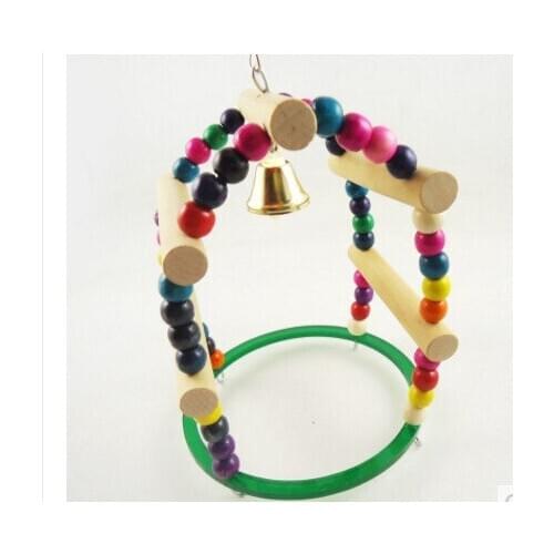 Pet birds toy acrylic Parrot round swing