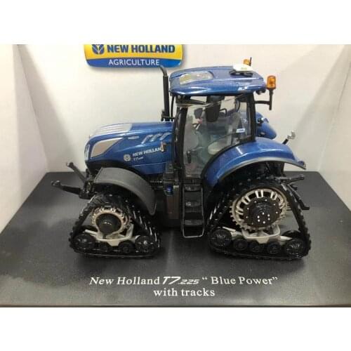 UH 1/32 New Holland T7.225 Blue Power With tracks Tractor Model Toy Gift 5365