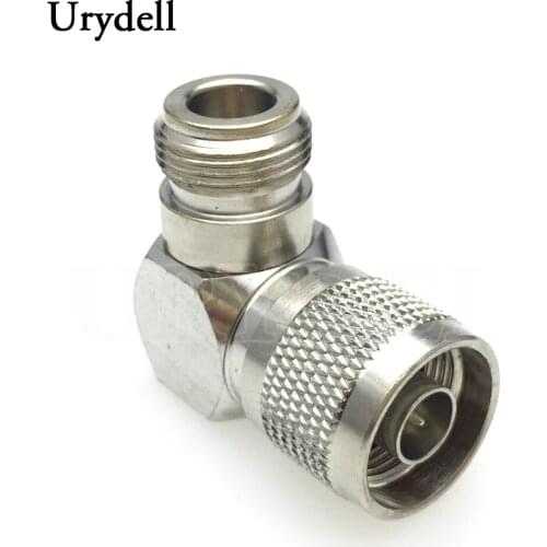 N Male Plug to N Female Jack Right Angle RF Adapter Connector Brass