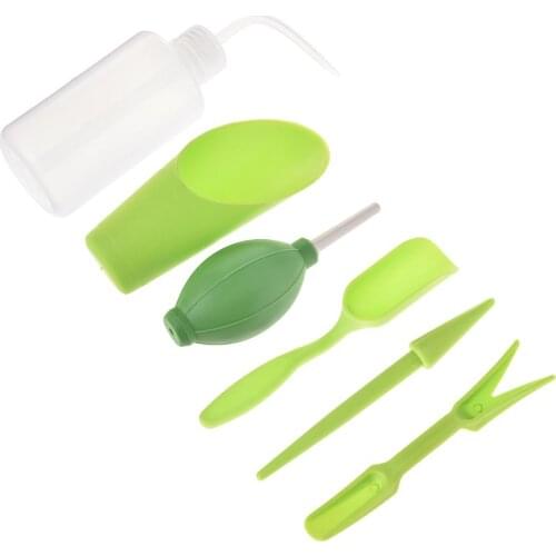 6 PCS Gardening Tools Succulent Plant Planting Kit Garden Hand Tools Set Spray Bottle Bucket Shovel Puncher Plant Grafting Tools