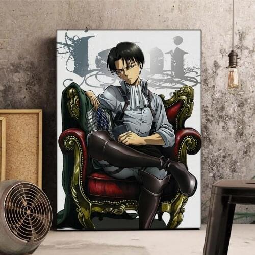 Wall Artwork Attack on Titan Canvas Paintings Hd Prints Levi Ackerman Poster Modular Anime Pictures Home Decoration Living Room