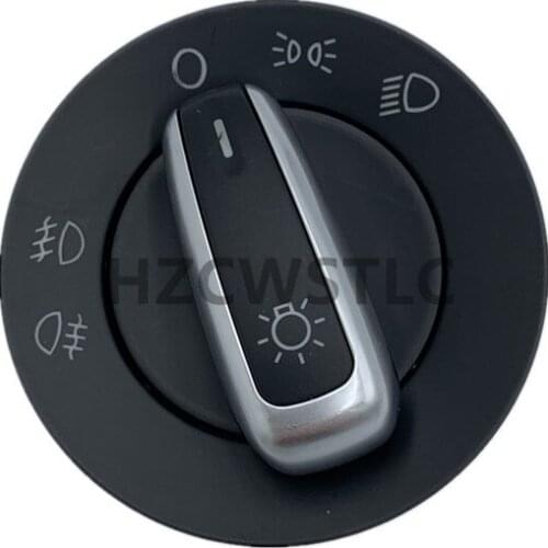 New For AUDI A4 8E B6 TT 8N Transporter T5 VW Polo 6R Jetta IV VI 6 6RD941531 Chrome Headlight Fog Lamp Switch