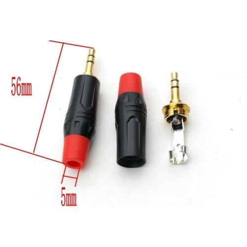 50pcs Gold Plated 3.5mm Male Stereo Jack Plug soldering connectors
