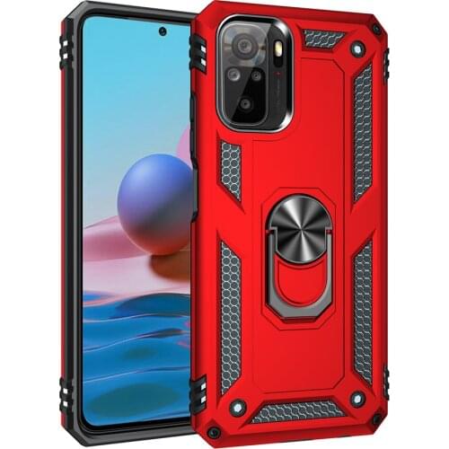Rugged Armor TPU Bumper Ring Stand Fundas Cover for Xiaomi Redmi Note 10 4G 10S Note10 Note10S 6.43 Case Coque Shockproof Shell