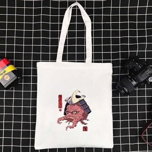 Large-capacity Shopper Bag Reusable Shoulder Bag Cute Monster Supermarket Shopping Bag Ladies Eco-friendly Foldable Tote Bag
