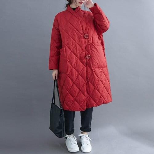 Size 8XL 140 KG Autumn Winter Women Long Jacket Plus Size Warm Lady Lightweight Coat Oversize Puffer Parkas Wadded Down Jackets