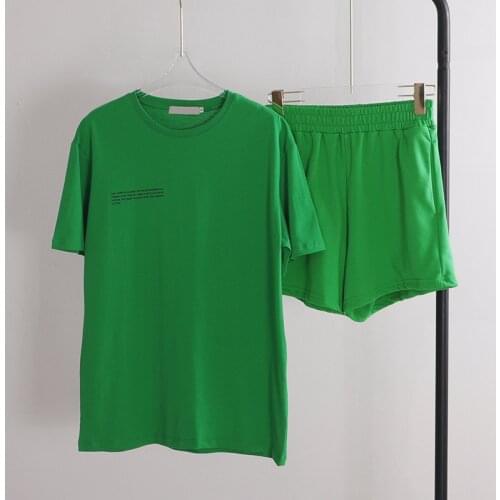 New Summer Women T Shirts Short Sleeve O Neck Cotton T Shirt Female Casual Fashion Tops Tees Suit Set