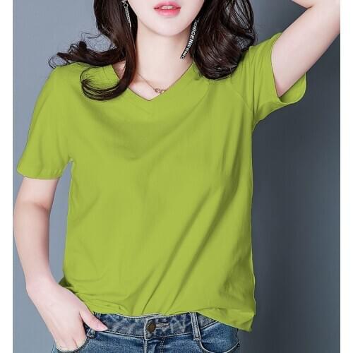 Tops T Shirt Women Short Sleeve Tshirt Women Cotton beige lvory