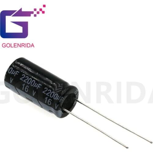 10PCS Electrolytic capacitor 16V2200uF 10*20mm aluminum electrolytic capacitor 2200uf 16v